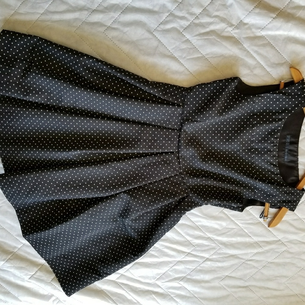 ZARA Black polka dotted dress